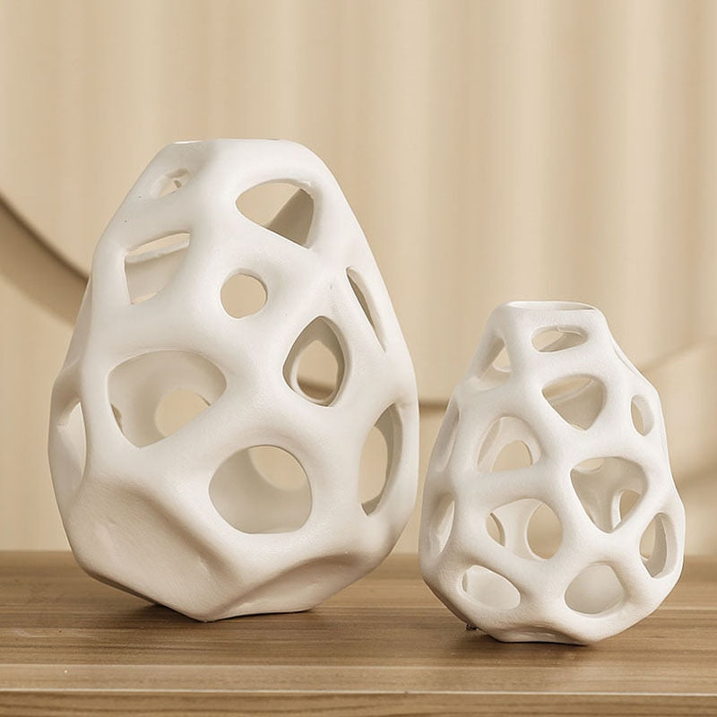 Hollow Out Ceramic Vase