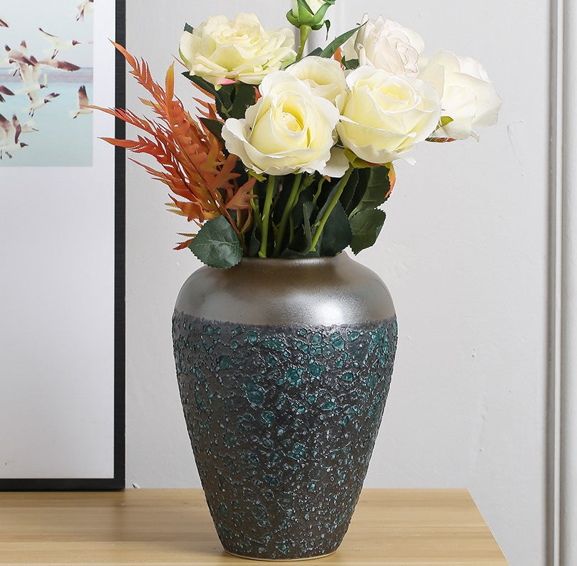 Turquoise Glazed Ceramic Vase